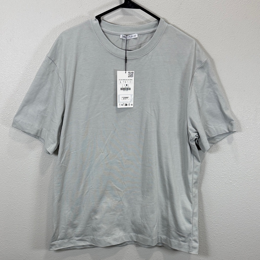 Zara‎ Light Gray Short Sleeve Tee NWT